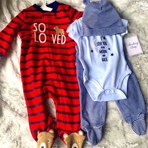 Carters 3mo boy bundle NWT
